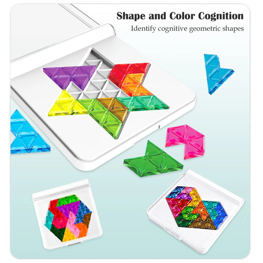 Puzzle Toys. Logical Thinking Training Fun Tabletop Games Multiple Shapes Colors, Advanced Level Gifts for Boys and Girls - InnovaCuisine