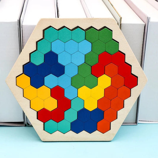 Colorful 3D Puzzle Wooden Toys High Quality Tangram Math Jigsaw Game Children Preschool Imagination Educational Toys for Kids - InnovaCuisine