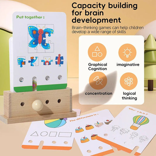 Logic Puzzle Game Educational Toy Set for Kids Logic Unlocking Game Alphabet Learning Activities Preschool Skills Development - InnovaCuisine