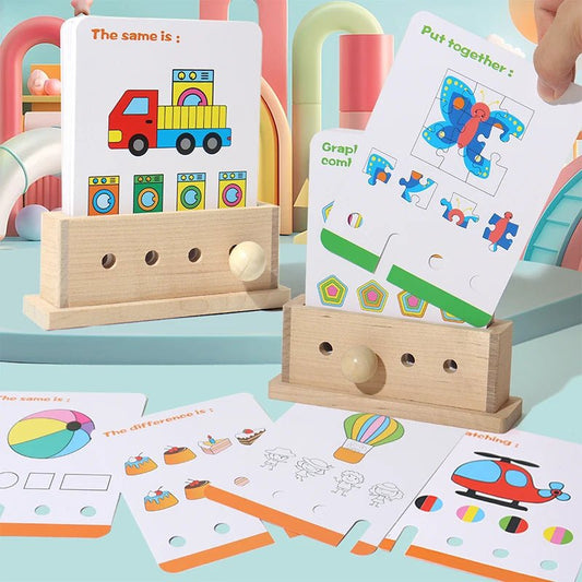 Logic Puzzle Game Educational Toy Set for Kids Logic Unlocking Game Alphabet Learning Activities Preschool Skills Development - InnovaCuisine