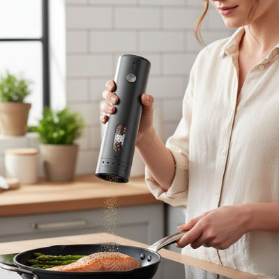 Moulin à poivre électrique | Premium LED Inox - InnovaCuisine