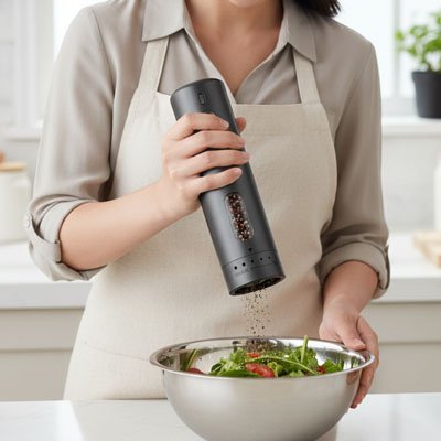 Moulin à poivre électrique | Premium LED Inox - InnovaCuisine